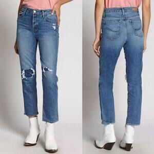 𝅺sanctuary Alt Tapered High Rise  Button Fly Patch Jeans Size 28/6